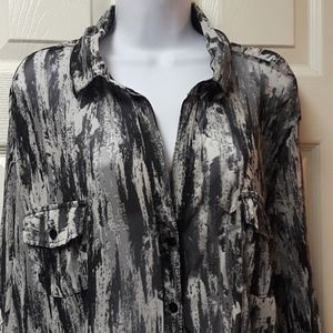 COPY - Grey and Black Sheer Top